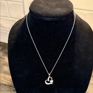 Elegant Silver Heart Pendant Necklace